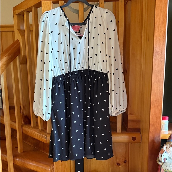 Kate Spade Black and White Heart Dress - Picture 1 of 1